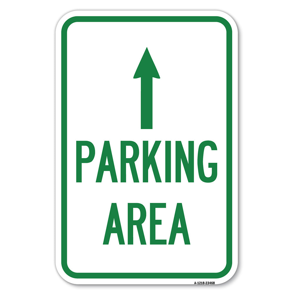 Parking Area with Ahead Arrow