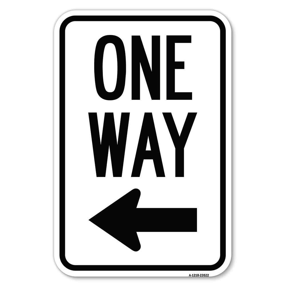 One Way Sign (Left Arrow)