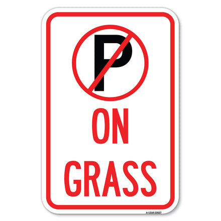 On Grass (With No Parking Symbol)