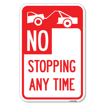 No Stopping Anytime with Tow Away Graphic