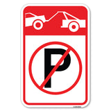 No Parking, Tow Away Zone Symbol