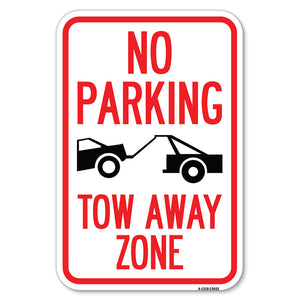 No Parking Tow Away Zone (Tow Truck Symbol)