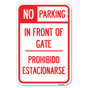 No Parking Sign No Parking in Front of Gate, Prohibido Estacionarse