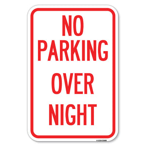 No Parking Overnight Parking Sign