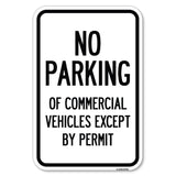 No Parking of Commercial Vehicles Except by Permit
