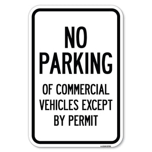 No Parking of Commercial Vehicles Except by Permit