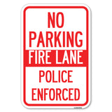 No Parking Fire Lane Police Enforced