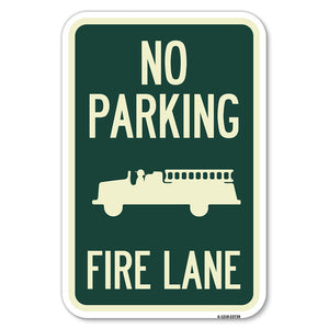 No Parking Fire Lane (Fire Truck Symbol)