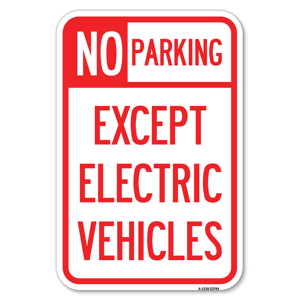 No Parking Except Electric Vehicles