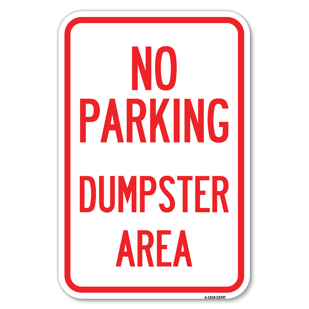 No Parking Dumpster Area