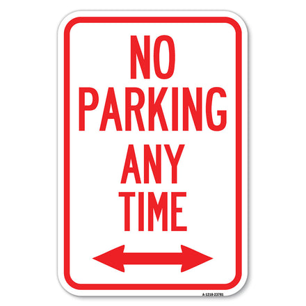 No Parking Anytime (With Bidirectional Arrow)