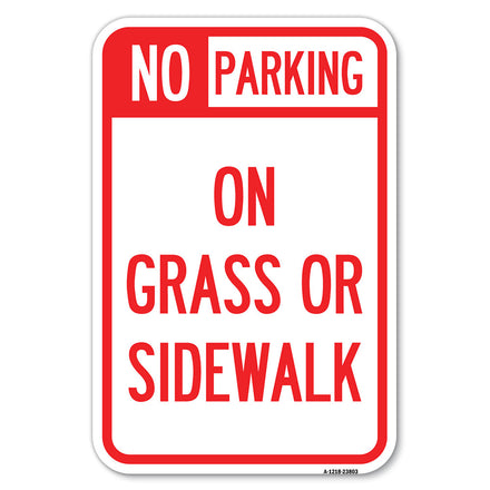 No Parking - on Grass or Sidewalk