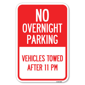 No Overnight Parking, Vehicles Towed After 11 Pm