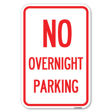 No Overnight Parking Sign