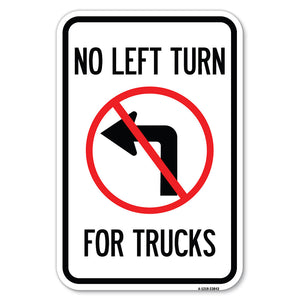 No Left Turn for Trucks with Graphic