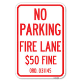 Missouri No Parking Fire Lane $50 Fine