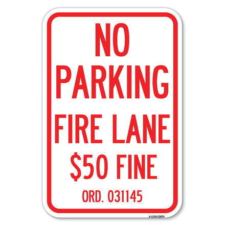 Missouri No Parking Fire Lane $50 Fine