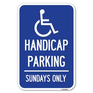 Handicapped Parking - Sundays Only (With Graphic)