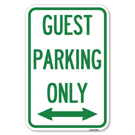 Guest Parking Only (With Bidirectional Arrow)