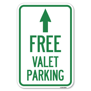 Free Valet Parking with Ahead Arrow