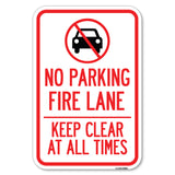 Fire Lane, Keep Clear at All Times with Graphic