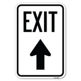 Exit Sign Exit with Up Arrow