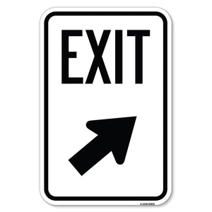 Exit Sign Exit with Right Arrow