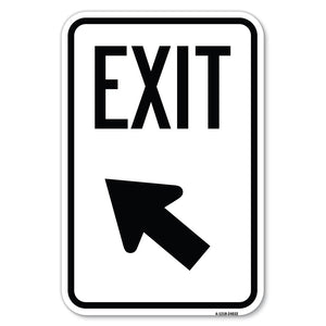 Exit Sign Exit with Left Arrow