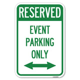 Event Parking Only (With Bidirectional Arrow)