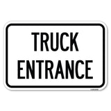 Driveway Sign Truck Entrance