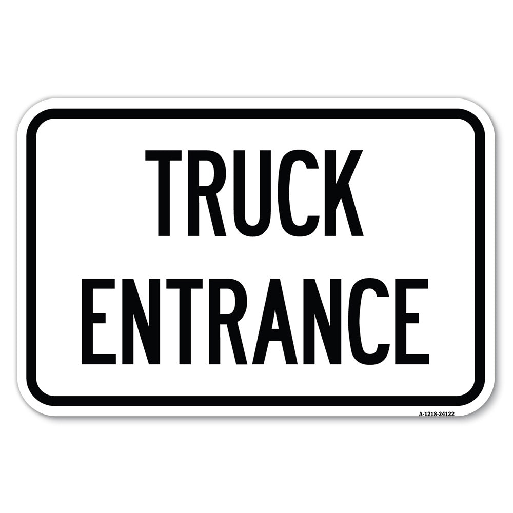 Driveway Sign Truck Entrance