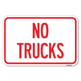 Driveway Sign No Trucks