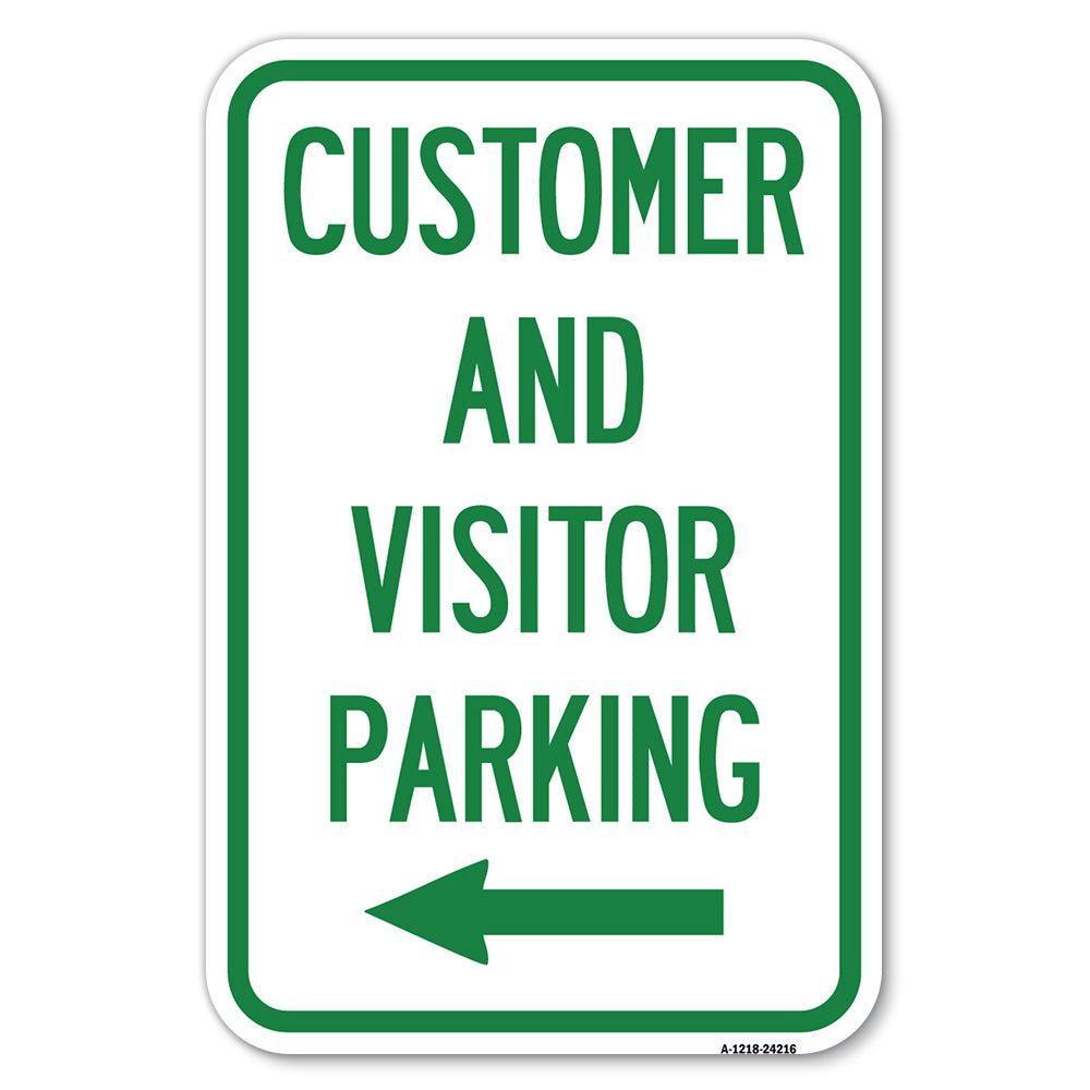Customer and Visitor Parking (With Left Arrow)