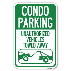 Condo Parking - Unauthorized Vehicles Towed Away (With Car Tow Graphic)