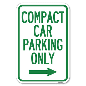 Compact Car Parking Only (With Right Arrow)