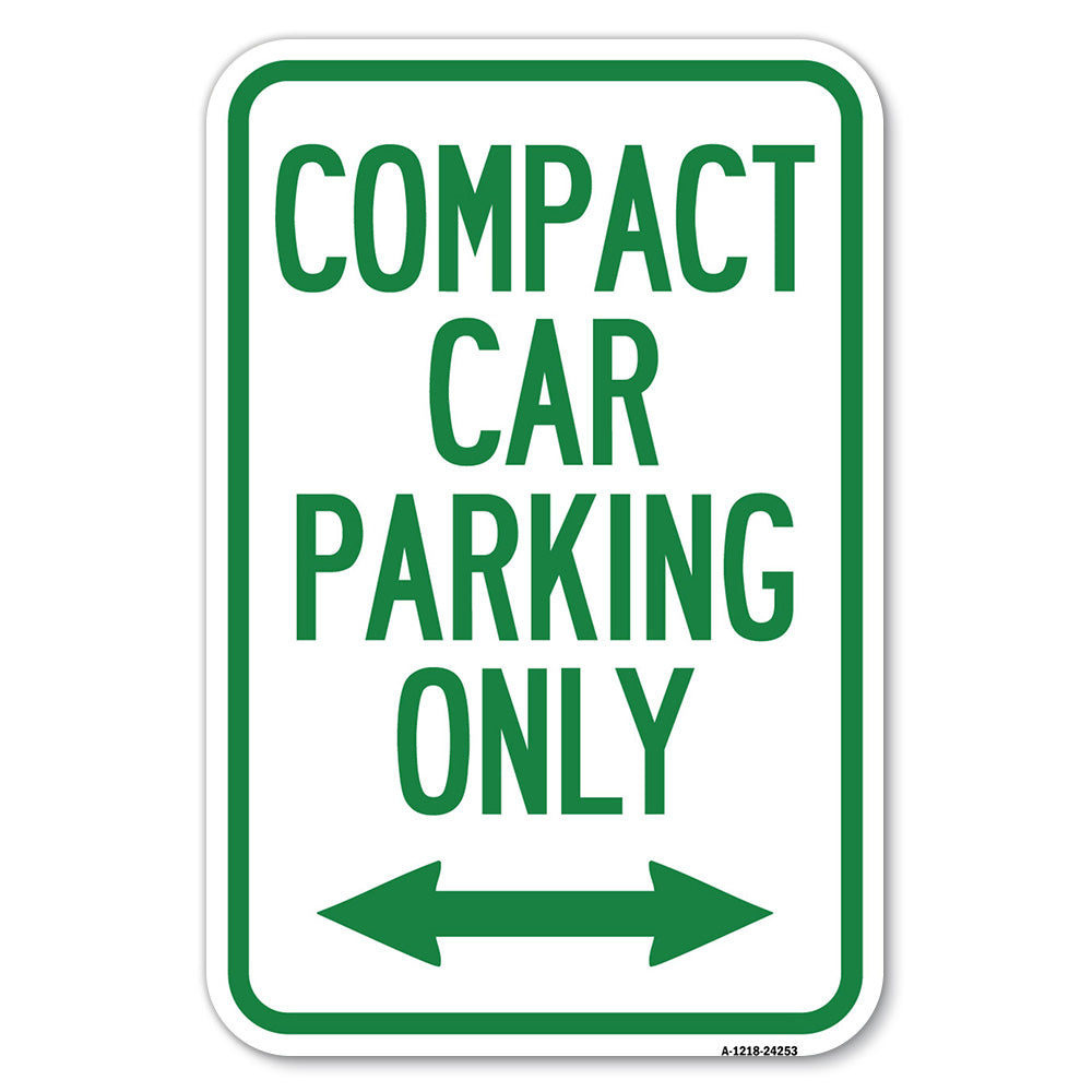 Compact Car Parking Only (With Bidirectional Arrow)