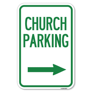 Church Parking (With Right Arrow)