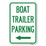 Boat Trailer Parking (With Left Arrow Symbol)