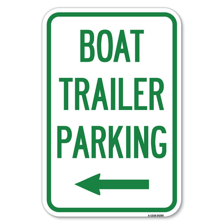 Boat Trailer Parking (With Left Arrow Symbol)