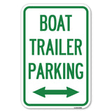 Boat Trailer Parking (With Bidirectional Arrow Symbol)