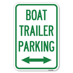 Boat Trailer Parking (With Bidirectional Arrow Symbol)