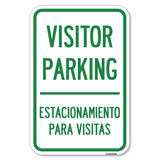 Bilingual Reserved Parking Sign Visitor Parking Estacionamiento Para Visitas