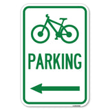 Bicycle Symbol, Parking (Left Arrow)