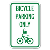 Bicycle Parking Only (With Cycle and Lock Symbol