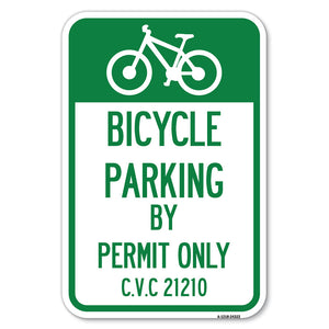 Bicycle Parking by Permit Only C.V.S. 21210 (With Bicycle Graphic)