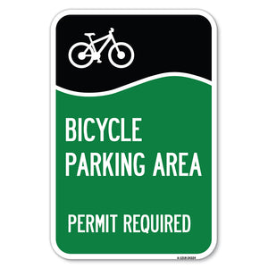 Bicycle Parking Area - Permit Required with Graphic