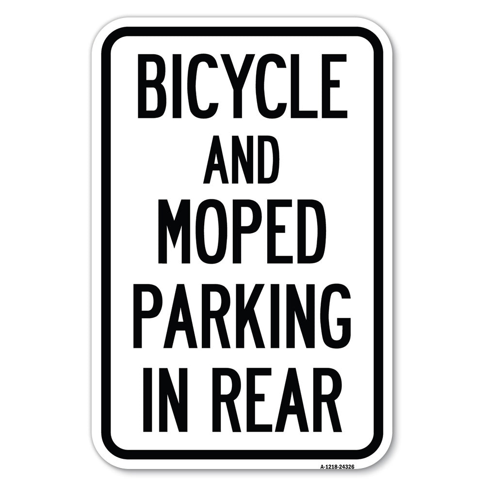 Bicycle and Moped Parking in Rear