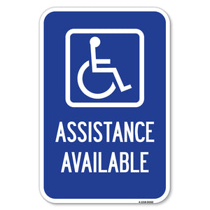 Assistance Available with Handicap Symbol