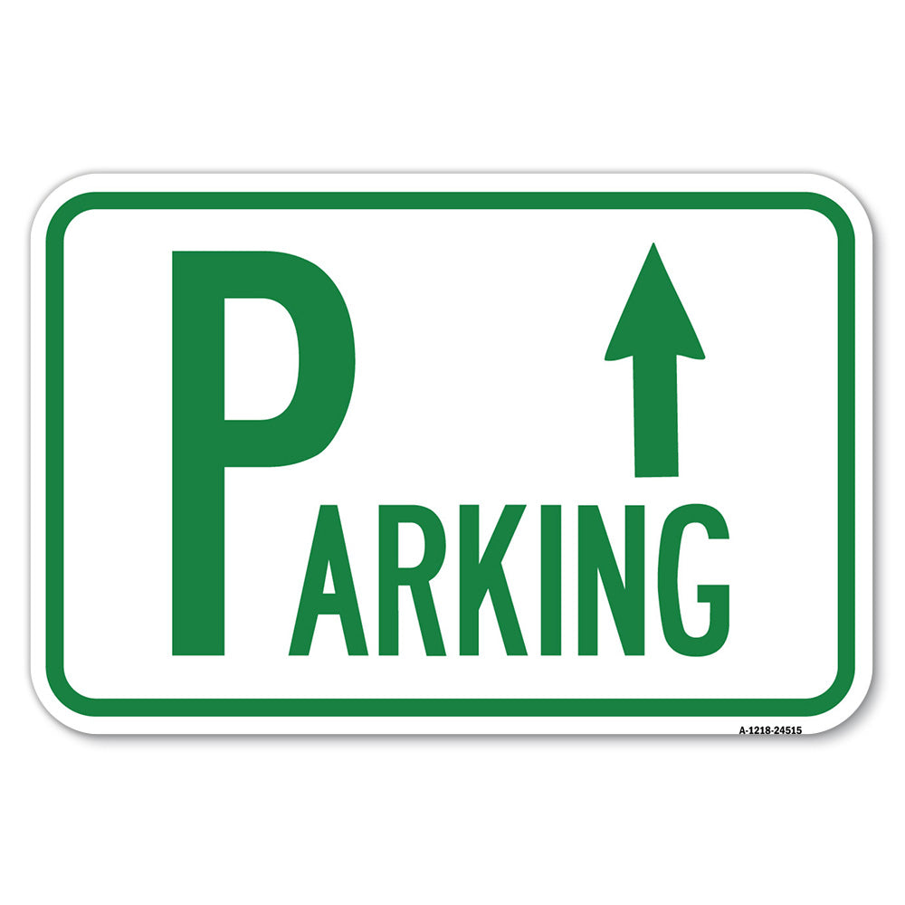 Parking with Arrow Pointing Up