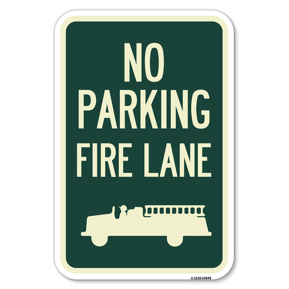 No Parking Fire Lane (Fire Truck Symbol)